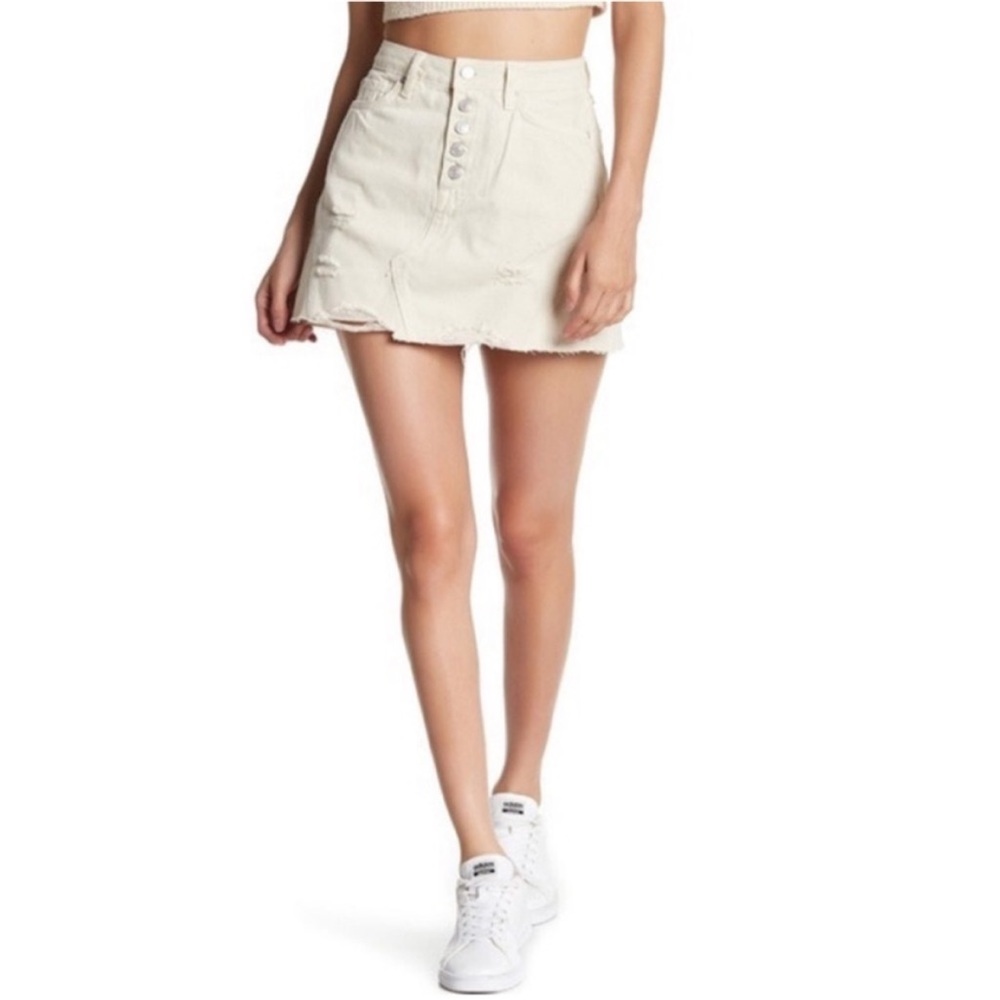 Free People White Mini Skirt - Picture 3 of 8